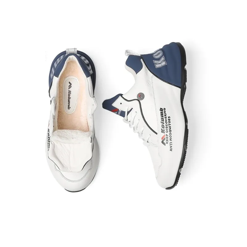 KOLUMB Thermal Low Top Casual Shoes Men's White Blue-5