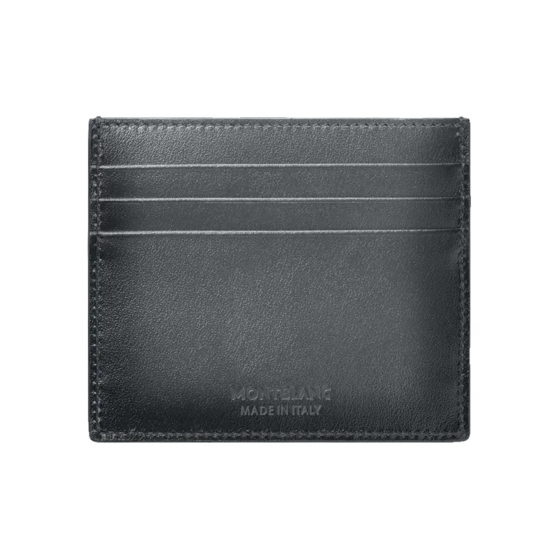 MONTBLANC Meisterstuck Full Grain Cow Leather Card Holder Men's Elegant Gray-1