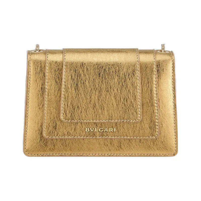 BVLGARI Serpenti Forever Series Calfskin Shoulder Bag Crossbody Bag Mini Women's Gold-2