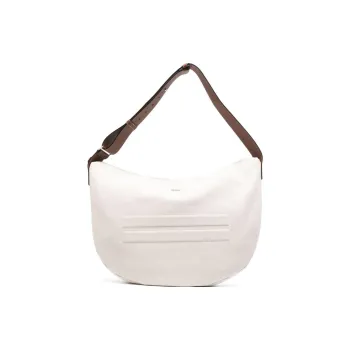 Zegna Fabric With Calfskin Crossbody Bags Shoulder Bags Men's Beige