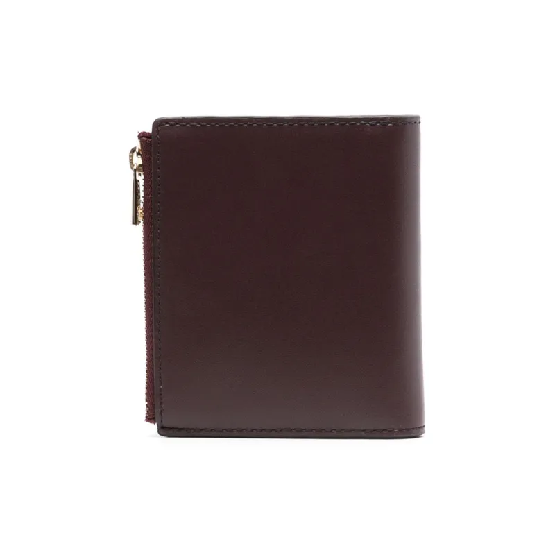 Furla Calfskin Wallet Small Size Women's Plum Purple-1