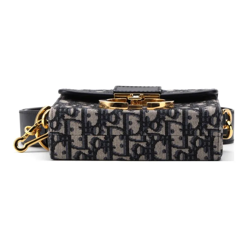 DIOR 30 Montaigne Box Bag Blue DIOR Oblique Jacquard-4