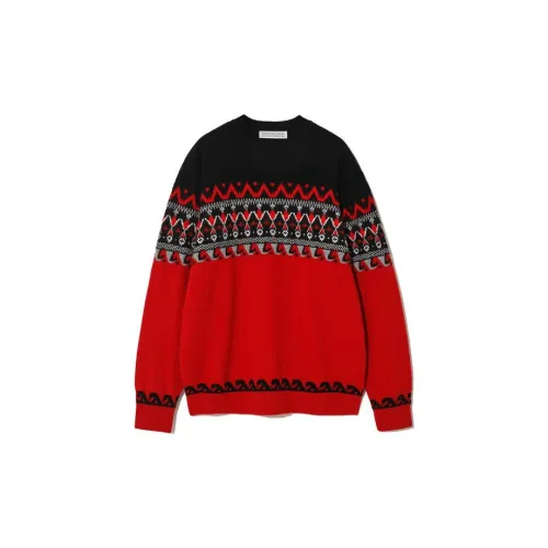 Fragment Design FW23 Tribal Tree Series Sweaters Unisex Red/White