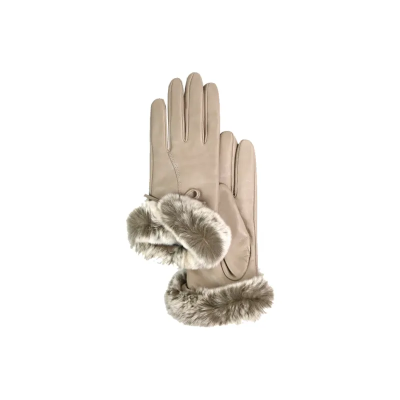 MARJAKURKI Sheepskin Rex Rabbit Fur Heartwarming Glove Advanced Box Greeting Card Women's-9