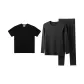 Crew Neck Men's Charcoal Black+270 G Heavyweight Pure Black Short-Sleeved