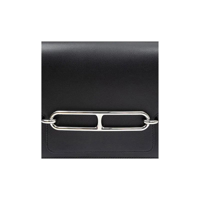 HERMES Roulis Evergrain Cow Leather Pig Nose Bag Shoulder Bag Crossbody Bag Mini Women's Noir Black-7