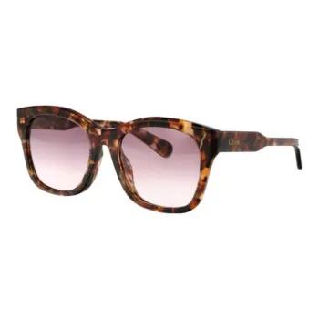 Chloe Recycled Acetate Irregular Shape Sunglasses Women's Light Brown