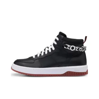 HUGO BOSS Cushioning Wear-Resistant High-Top Skateboard Shoes Women's Black
