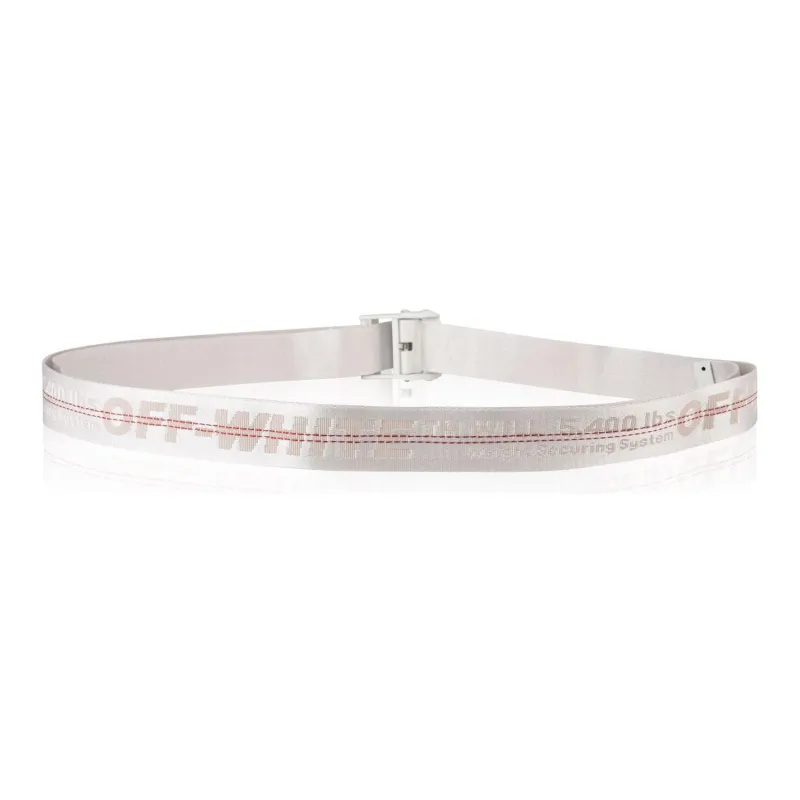 OFF-WHITE Letter Logo Smooth Buckle Unisex White 4CM-1