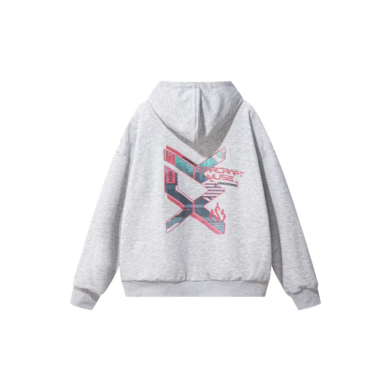 XINGJIZHE Loose Fit Hooded Coat Cardigan Sweatshirt Unisex-12