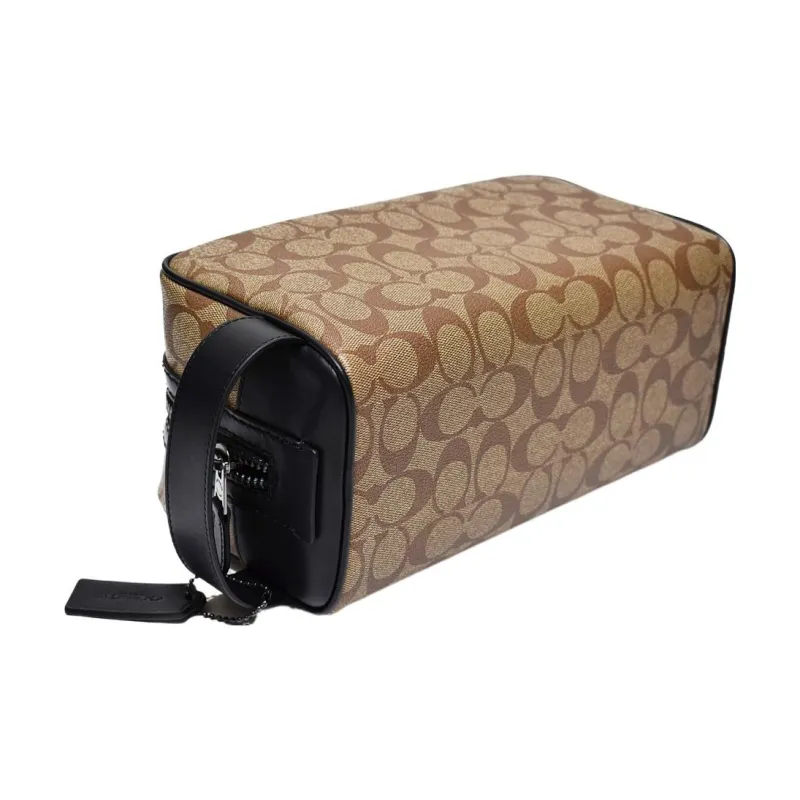 COACH Travel Kit Makeup Bags Brown-4