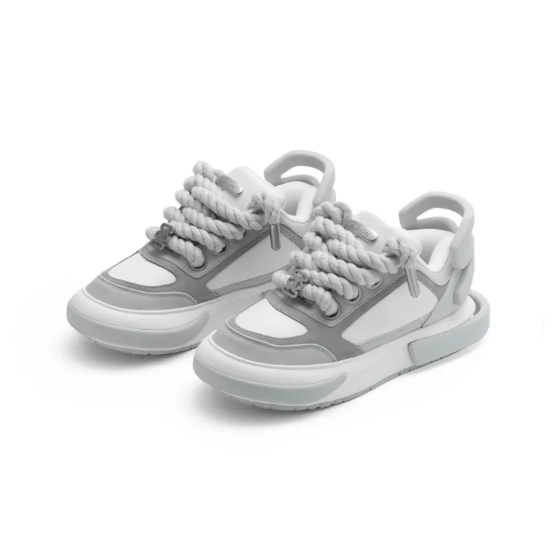 ROLLRULES WAHID Collection Low Top Skateboard Shoes Unisex Gray White-2