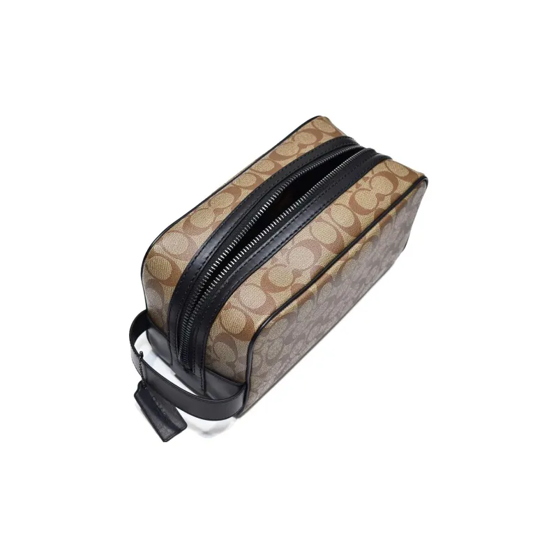COACH Travel Kit Makeup Bags Brown-3