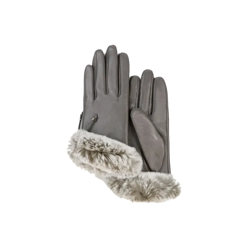 MARJAKURKI Sheepskin Touchscreen Rex Rabbit Fur Autumn Fairy Tale Glove Greeting Card Women's-5