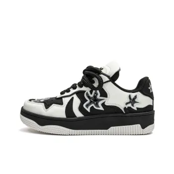Youthloser Running Stars Collection Height Increasing Skateboard Shoes Unisex Black