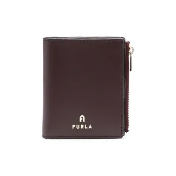 Furla Calfskin Wallet Small Size Women's Plum Purple