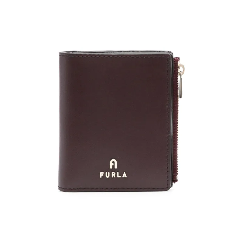 Furla Calfskin Wallet Small Size Women's Plum Purple-0
