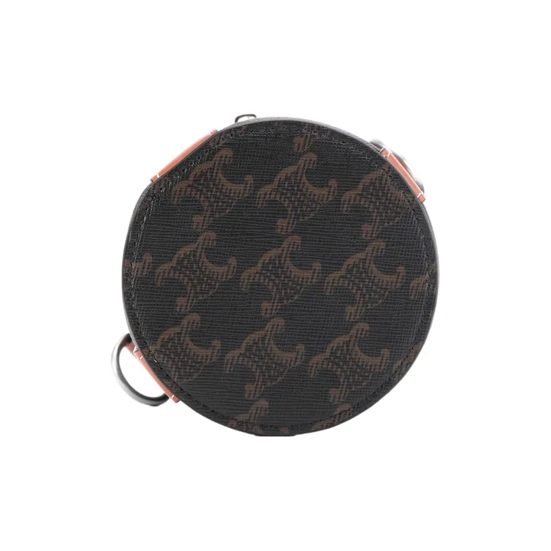 CELINE Cow Leather Cylinder Bag Shoulder Bag Crossbody Bag Regular Men's Tawny-2