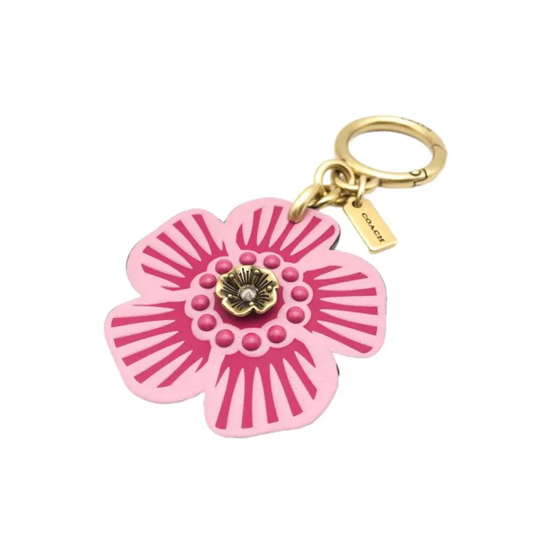 COACH Glove Tanning Bag Charm Mini Women's Tulip Purple-1