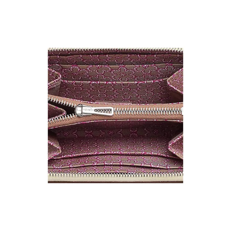 HERMES Silk'In Epsom & Barenia Calfskin Card Holder, Wallet Regular Women's Gray White/Tea Brown/Purple Rose-2