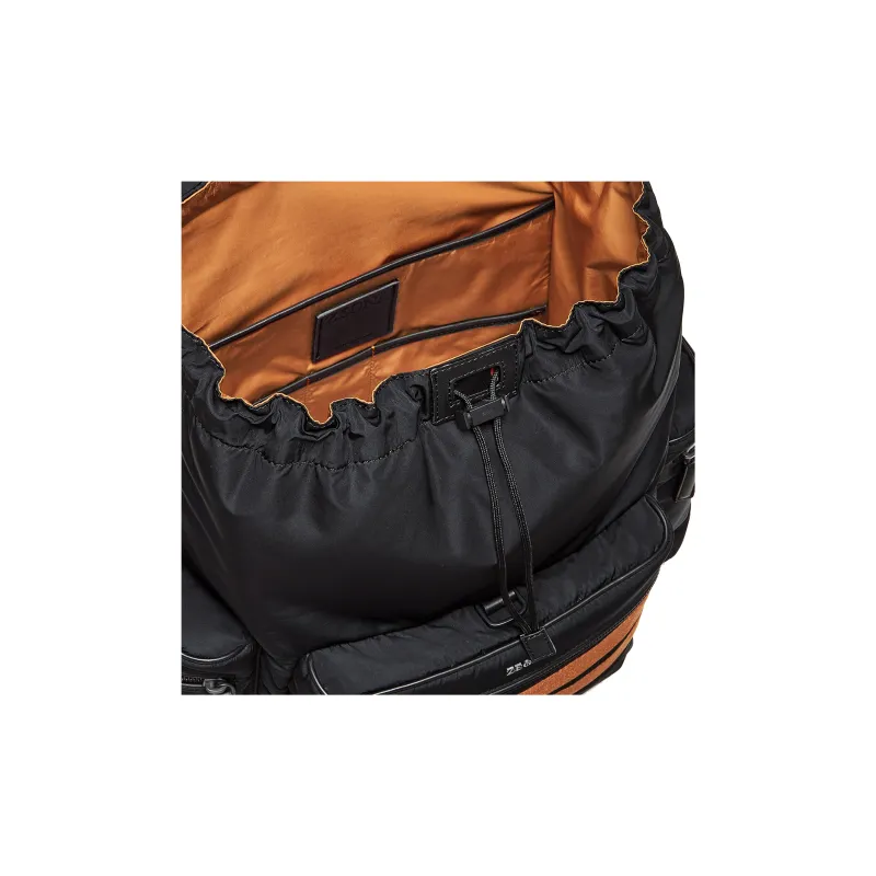 Ermenegildo Zegna Logo Printed Stripe Trim Backpack-2