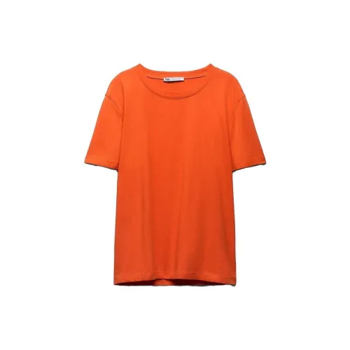 ZARA T-Shirts Women's Orange