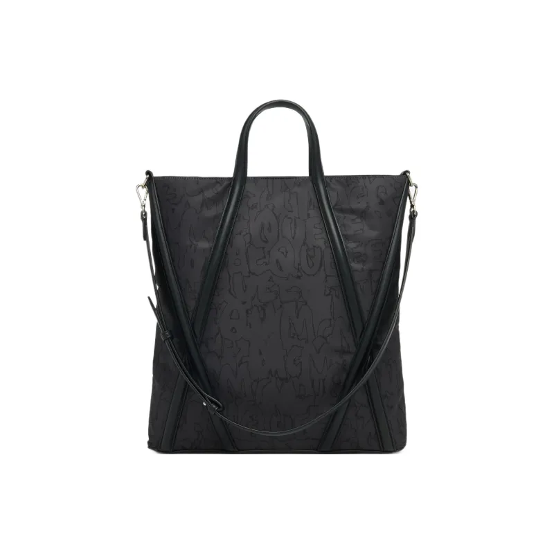 Alexander McQueen Polyester Tote Bag Shopping Bag Shoulder Bag Crossbody Bag Handbag Regular Men's Black-3