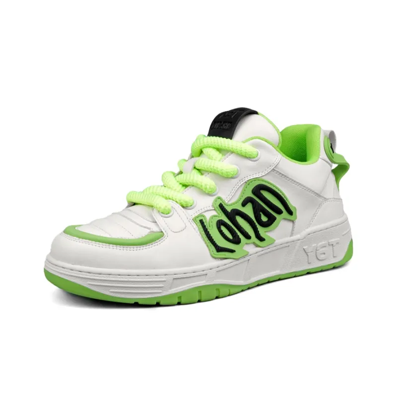 Y6T Cinematic Collection Durable Lightweight And Breathable Low Top Skateboard Shoes Unisex White Green-1
