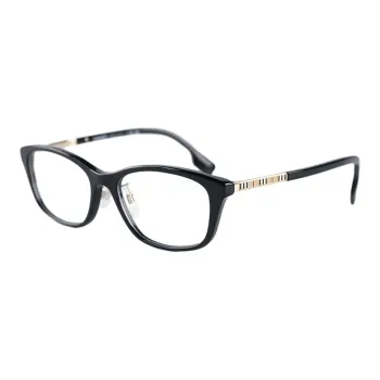 Burberry Plate And Metal Square Eyeglass Frames Unisex Black