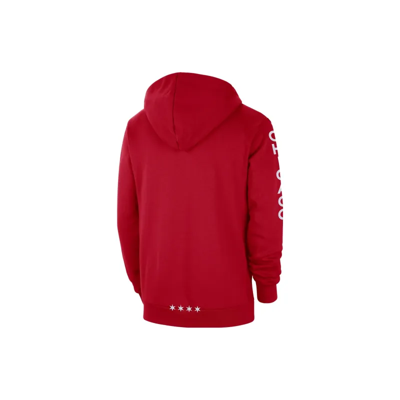 Nike Chicago Bulls Standard Issue 2023/24 City Edition Sweatshirt City Edition 2023/24 Season Chicago Bulls Men's Red-1