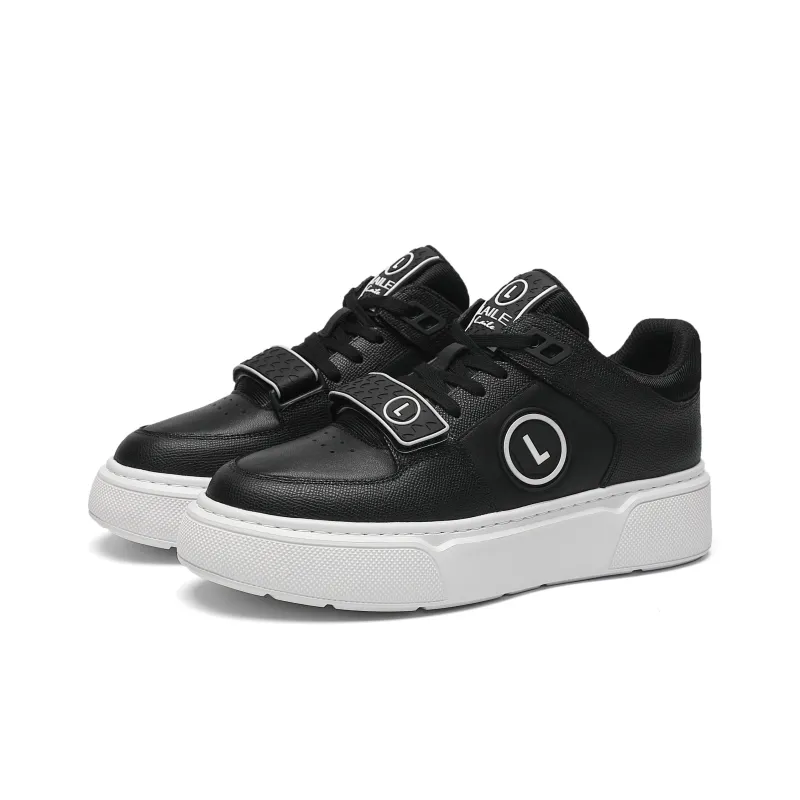 LAILE Low Top Skateboard Shoes Men's Black-1