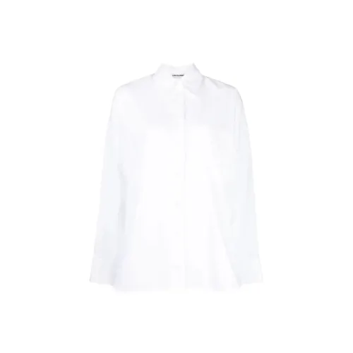 LOW CLASSIC Straight-point Collar Cotton Shirt