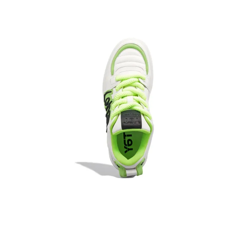 Y6T Cinematic Collection Durable Lightweight And Breathable Low Top Skateboard Shoes Unisex White Green-6