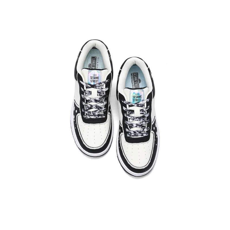 SESAME STREET Skateboard Shoes Unisex Low Top Blackberry/Moonlit Blue/Strawberry Red/Litchi White-4