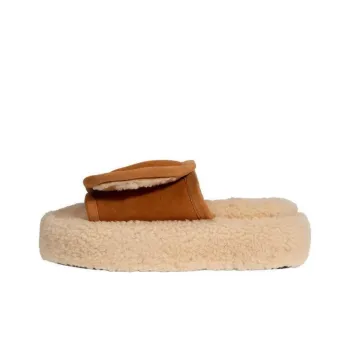 NATASHA ZINKO Touch-strap Shearling Slides