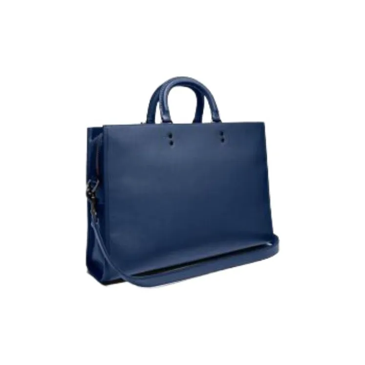 COACH Rogue Cow Leather Portable Crossbody Bag, Shoulder Bag, Laptop Bag, Briefcase Tubas Unisex Royal Blue-1