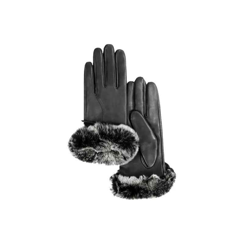 MARJAKURKI Sheepskin Rex Rabbit Fur Heartwarming Glove Advanced Box Greeting Card Women's-1