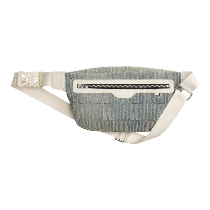 AMIRI Jacquard Denim Sling Bags One Shoulder Crossbody Fanny Pack Men's Clay Indigo-1