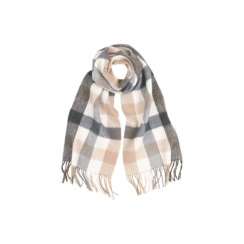MARJAKURKI Red Scarf Atmosphere Advanced Vichy Plaid Greeting Card Elegance Women's-0