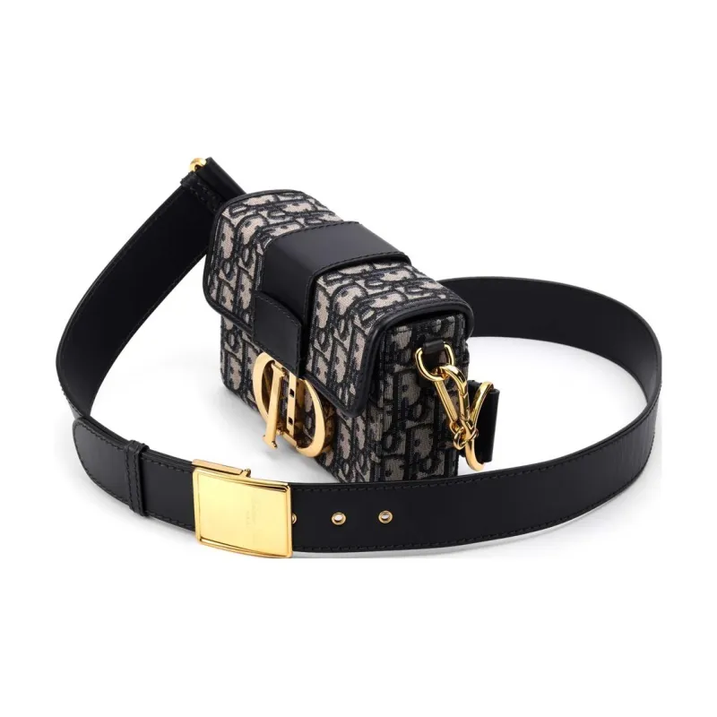 DIOR 30 Montaigne Box Bag Blue DIOR Oblique Jacquard-1