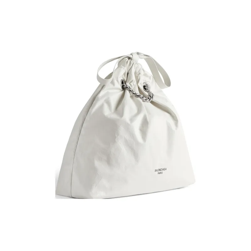 Balenciaga CRUSH Embossed Calfskin Tote Bag, Shopping Bag, Handbag, Shoulder Bag Women's White-1