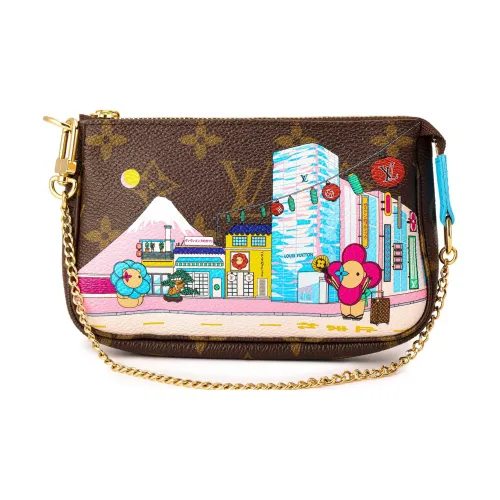 LOUIS VUITTON Mini Pochette Accessoires Vivienne Holiday Monogram Canvas/Blue