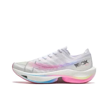 XTEP Racing 160X 5.0 Cushioning Wear Resistant Low Top Running Shoes Women's White Peach Pink