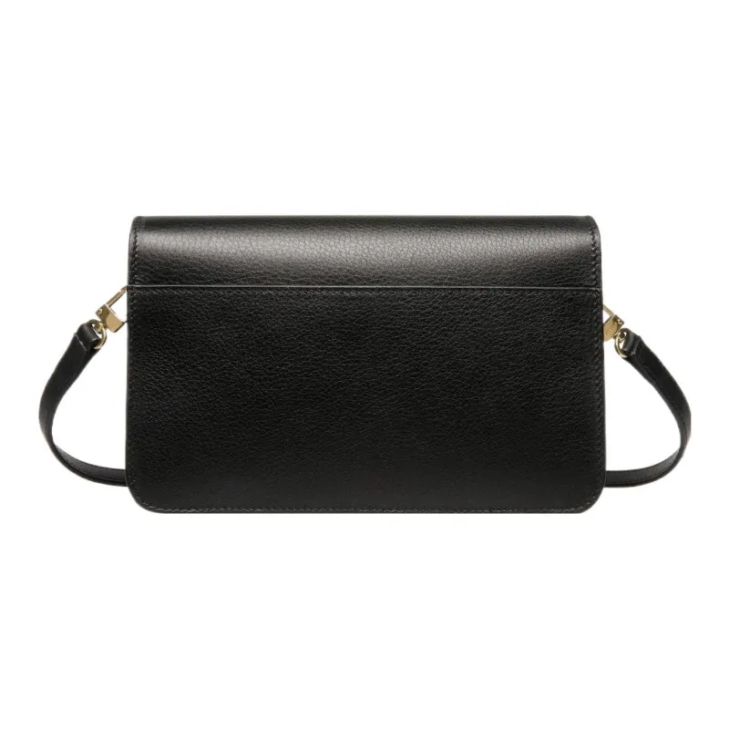 BALLY Cow Leather Square Bag Shoulder Bag Crossbody Bag Women's Black-2