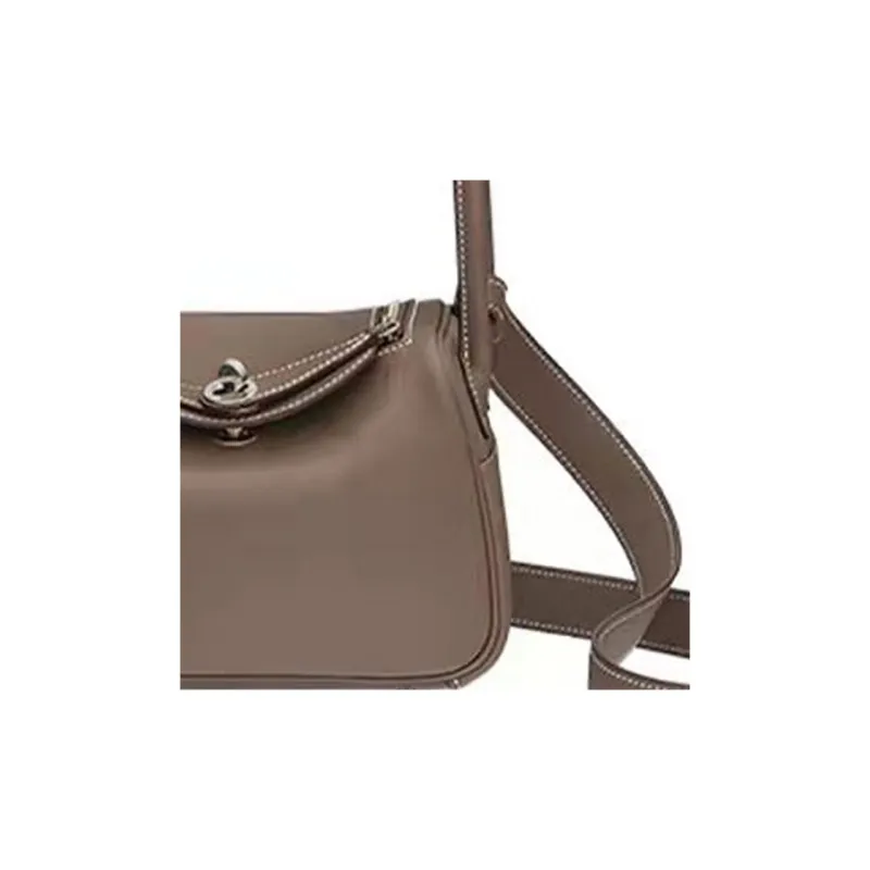 HERMES Lindy Swift Calfskin Shoulder Bag Crossbody Bag Handbag Mini Women's 18 Etoupe Elephant Gray-3