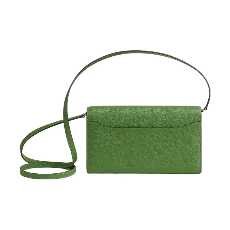 HERMES Constance To Go Epsom Leather Wallets Clutches Shoulder Bag Crossbody Bag Women's A8 Yuka Silk Green-1