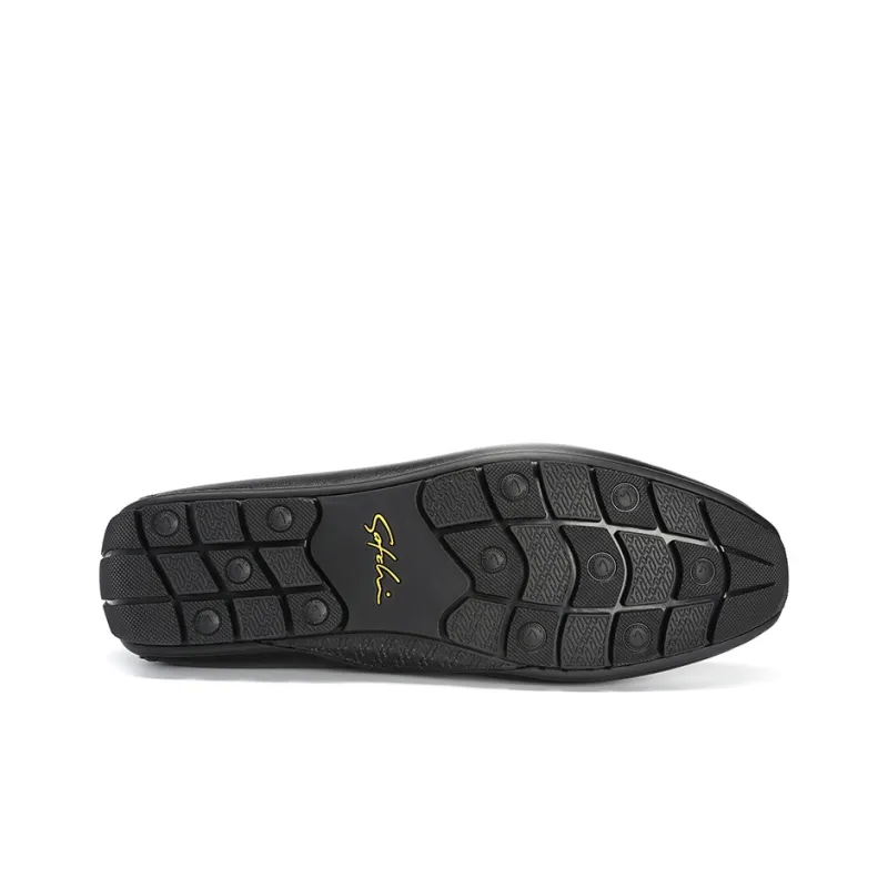 Satchi Loafers 1.5cm Men's Black Gray-5