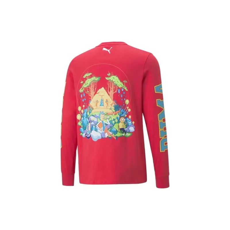 PUMA RICK AND T Shirts Men Red-1