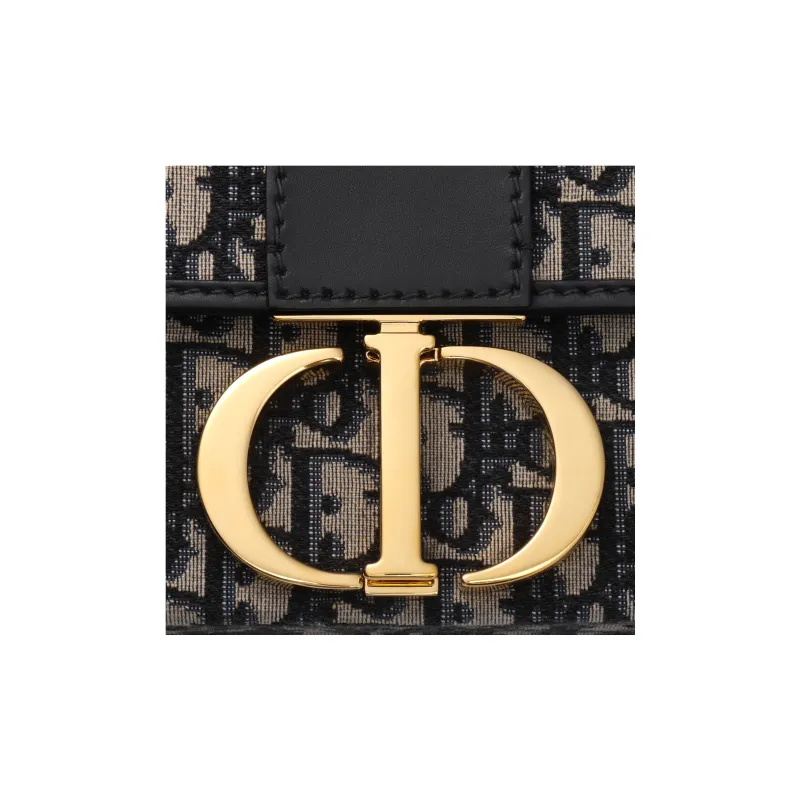 DIOR 30 Montaigne Box Bag Blue DIOR Oblique Jacquard-10