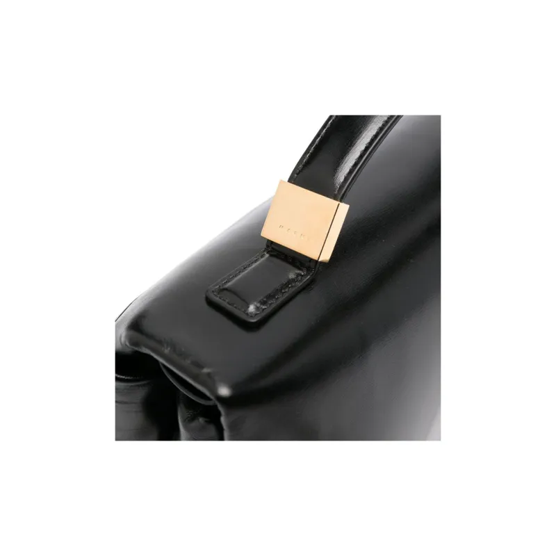 MARNI Prisma Logo-stamp Leather Tote Bag-3